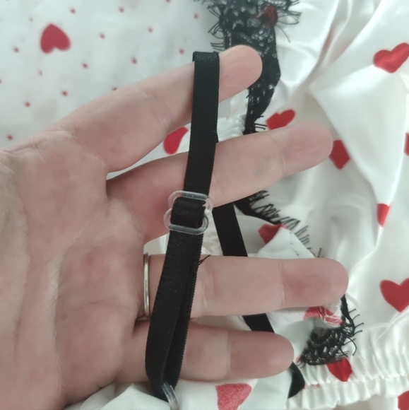 2pc Set- Lace heart lingerie pajama set-Large - Picture 8 of 11